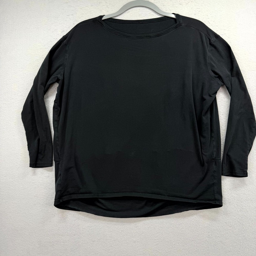 CRZ YOGA Athletic Shirt Women Black Stretch Gym Workout Training Athleisure Wear